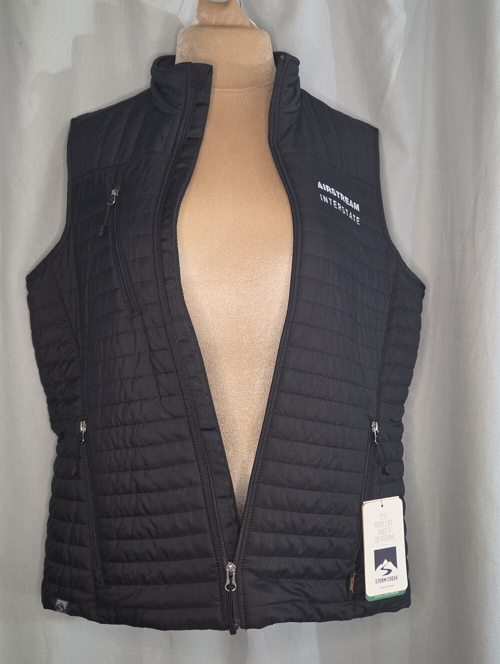 Storm Creek L Large Airstream Interstate Quilted Black Puffer Vest